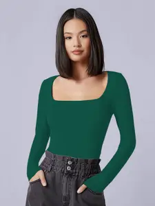 Dream Beauty Fashion Women Square Neck Solid Top