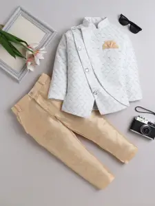 BAESD Boys Embroidered Blazer & Trousers 2-Piece Party Suits