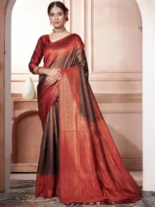 SGF11 Woven Design Zari Pure Silk Kanjeevaram Saree
