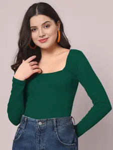 Dream Beauty Fashion Women Solid Square Neck Top