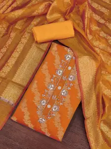 Peachmode Banarasi Silk Unstitched Dress Material