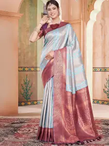 SGF11 Woven Design Zari Pure Silk Kanjeevaram Saree