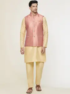 Arihant Rai Sinha Checked Mandarin Collar Nehru Jacket