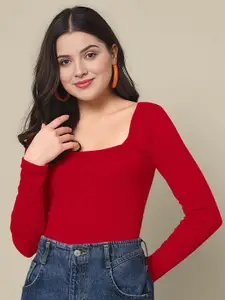 Dream Beauty Fashion Women Solid Long Sleeves Regular Top