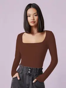 Dream Beauty Fashion Shakira Women Square Neck Fitted Regular Top