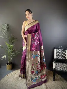 LeeliPeeri Designer Woven Design Zari Silk Blend Paithani Saree