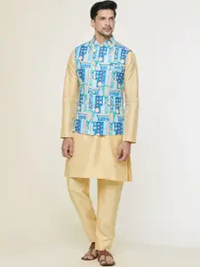 Arihant Rai Sinha Woven Design Mandarin Collar Nehru Jacket