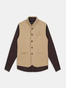 CHARCHIT Boys Solid Nehru Jacket with Shirt