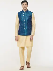 Arihant Rai Sinha Woven Design Asymmetric Placket Nehru Jacket