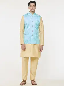 Arihant Rai Sinha Woven Design Mandarin Collar Nehru Jacket