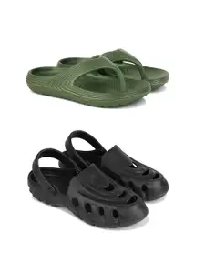 DRACKFOOT Men Set Of 2 Anti Skid Flip-Flops