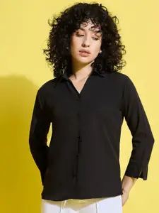 DIMPY GARMENTS Women Solid Regular Fit Standard Formal Shirt