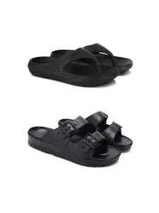 PENNEN Men Set Of 2 Soft & Lightweight Flip Flops