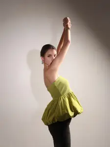 Vero Moda Women Solid Cotton Peplum Regular Top