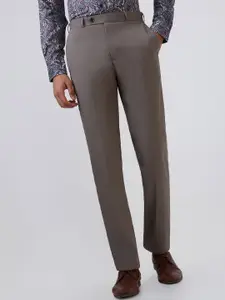 Raymond Men Contemporary-Fit Flat Front Formal Trousers