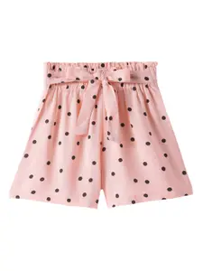 CrayonFlakes Girl Polka Dots Print Shorts