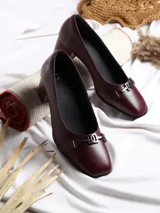 yoho Women Bliss Heel 002  Slip-On Block Heel Orthopedic Footpharma Footbed Loafers