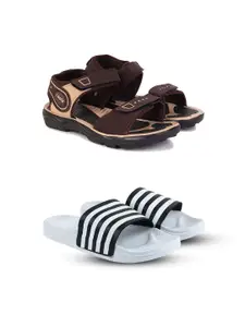 PENNEN Pack Of Striped Comfort Sandals