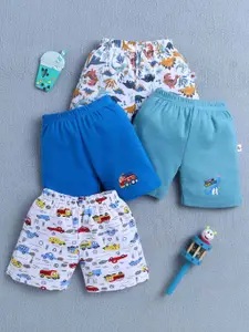 BUMZEE Boys Pack of 4 Printed Shorts