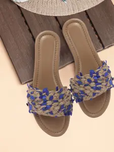 AVIVASTYLE Women Embellished Casual Open Toe Flats