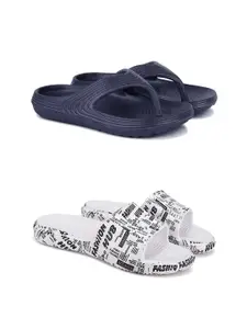 PENNEN Men Set Of 2 Printed Flip Flops