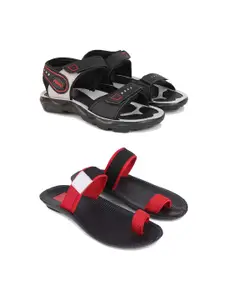 PENNEN Set Of 2 Sports & Thongs Sandals