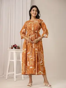 Nayo Women Floral Printed Maternity Maxi Dress