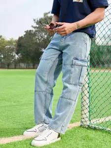 WROGN Men Comfort Wide Leg Mid-Rise Jeans