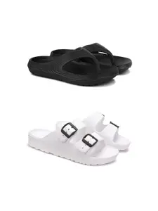 PENNEN Men Set Of 2 Thongs & Slider Flip Flops