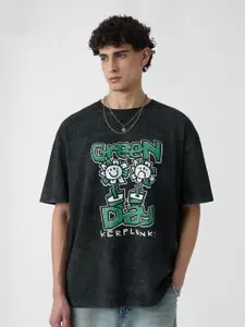 The Souled Store Men Graphic Printed Cotton Oversized T-shirt