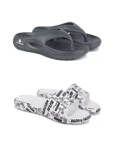 DRACKFOOT Men Set Of 2 Anti Skid Flip-Flops