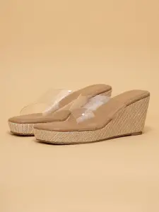 ERIDANI Textured Wedge Sandals