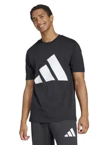 ADIDAS Men Printed Brand Logo T-Shirt