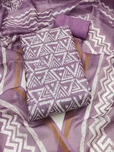 Peachmode Geometric Printed Unstitched Dress Material