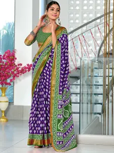 LeeliPeeri Designer Batik Block Printed Mulmul Cotton Ready to Wear Saree