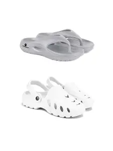 PENNEN Men Set Of 2 Thongs & Clogs Flip Flops