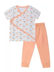 FASHION GRAB Kids Printed T-shirt and Trousers Clothing Set