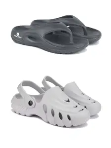 PENNEN Men Set Of 2 Self-Design Flip-Flops