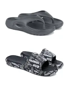 DRACKFOOT Men Pack Of 2 Flip Flops