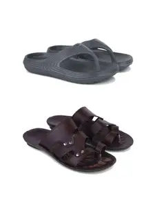 PENNEN Men Set Of 2 High Quality & Soft Sandals