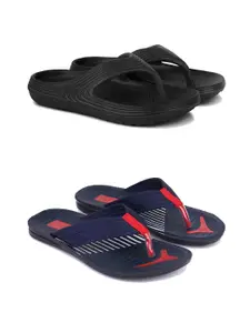 DRACKFOOT Men Set Of 2 Comfort Flip-Flop Thongs