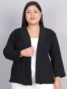 Moonaa Fashion V-Neck Open Front Cotton Shrug