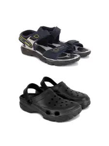 PENNEN DRACKFOOT Pack Of 2 Clogs & Sports Sandals Flip-Flops