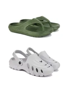 DRACKFOOT Men Pack Of 2 Flip Flops