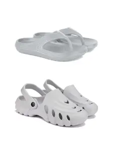 PENNEN Men Set Of 2 Self Design Flip Flops