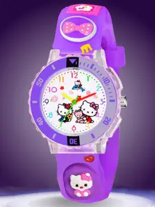 ON TIME OCTUS Girls Printed Dial & Bracelet Style Straps Analogue Watch