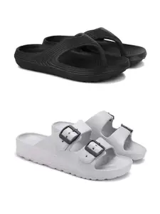 PENNEN Men Set Of 2 Thongs & Slider Flip Flops