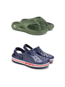 PENNEN Men Set Of 2 Soft & Lightweight Flip Flops