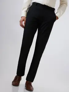 Raymond Men Contemporary Fit Structure Pattern Formal Trousers