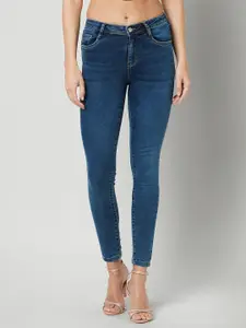 Kraus Jeans Women Skinny Fit Mid-Rise Light Fade Jeans